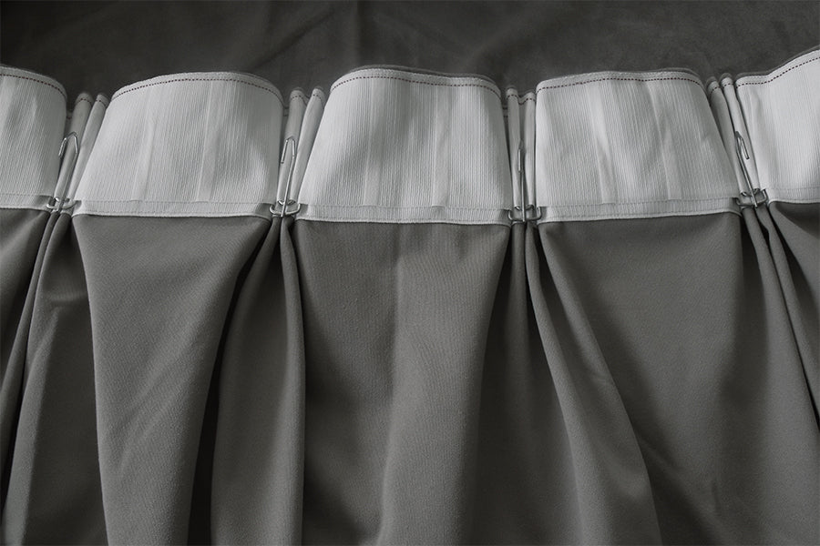 Curtains & Drapes: Large Thick Velvet Blockout Curtains 550x 230cm PINCH PLEAT 2 panel+Hooks Grey