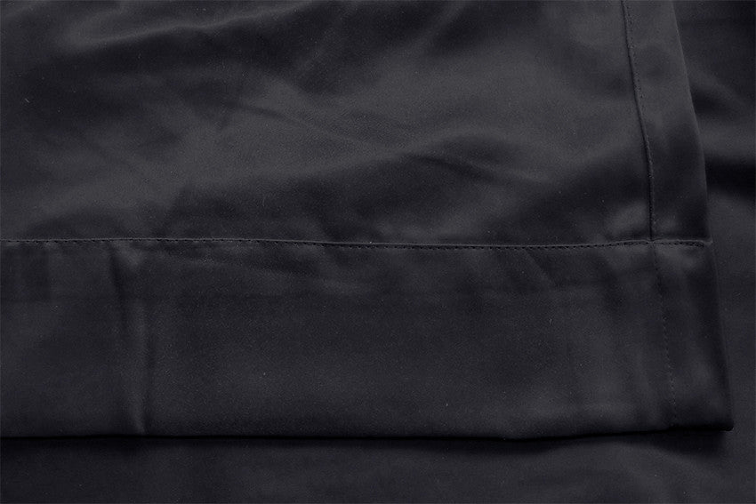Curtains & Drapes: Blockout Curtains 2pcs 137x160cm PINCH PLEAT Blackout High Level Fabric Black