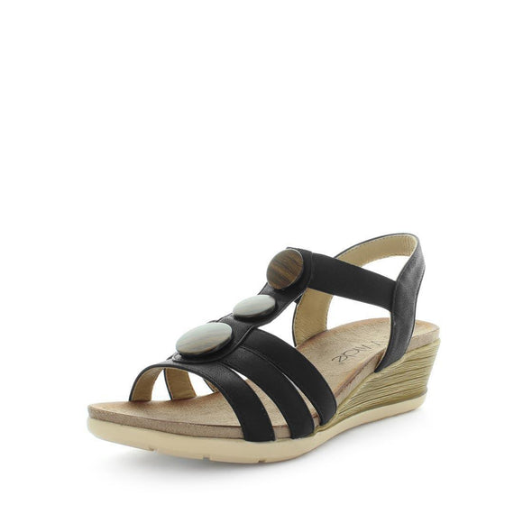 WILDE Women's SAURA Sandals Black Shoe 38EU