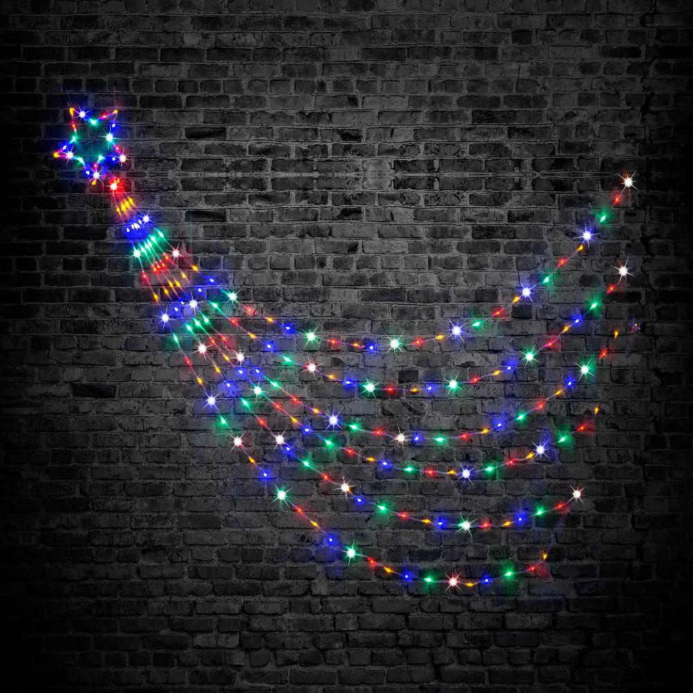 Outdoor Decorations & Lights: LED Waterfall Star 3m 200 LEDs Multi-Color