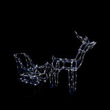 Outdoor Decorations & Lights: Solar LED Sleigh with Reindeer - 80 cm