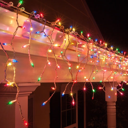 500 LED Icicle Lights â€“ available in 4 Colors - Multicolor