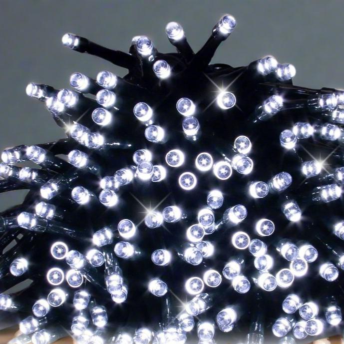 Outdoor Decorations & Lights: 120 LED Flashing Lights available in 3 Colors - Cool White