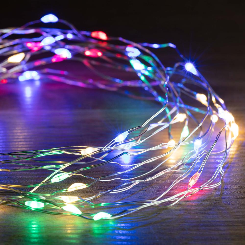 Outdoor Decorations & Lights: Battery Operated 30 LED Wire Pin Lights  3m, available in 3 Colors - Warm White