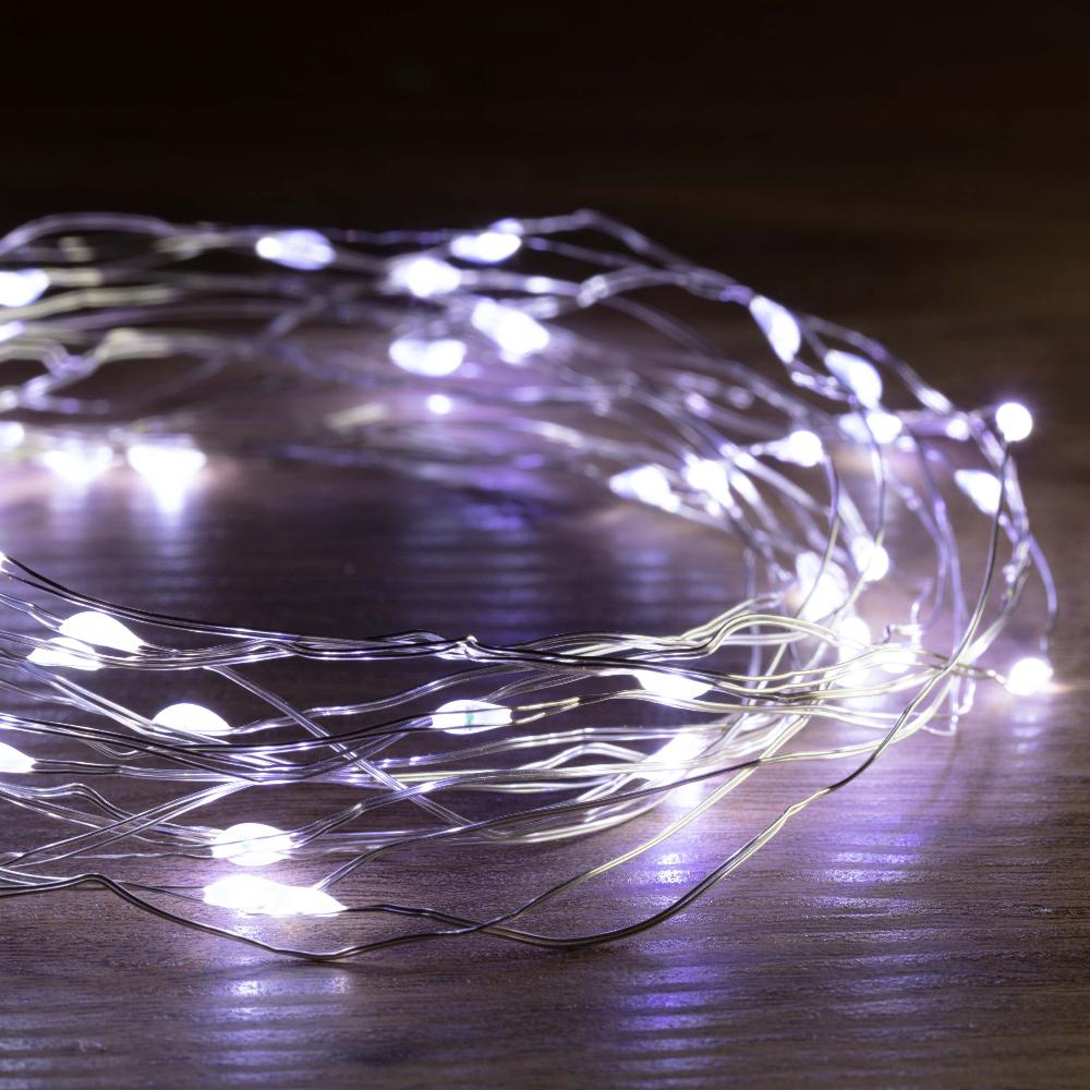 Outdoor Decorations & Lights: Battery Operated 30 LED Wire Pin Lights  3m, available in 3 Colors - Warm White