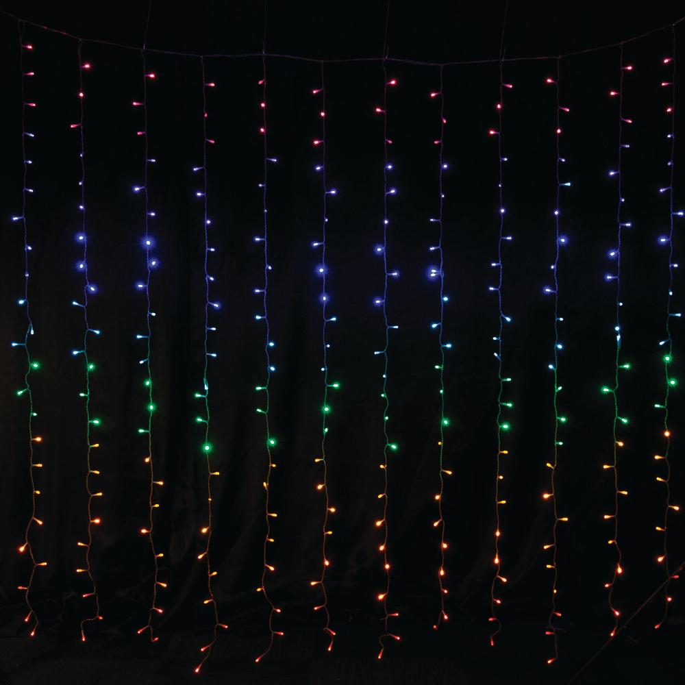 Outdoor Decorations & Lights: LED Curtain Lights Rainbow Color available in 2 sizes - 1.8 meter