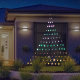 Outdoor Decorations & Lights: LED Christmas Tree Rainbow Wall Net Lights