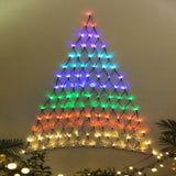 Outdoor Decorations & Lights: LED Christmas Tree Rainbow Wall Net Lights