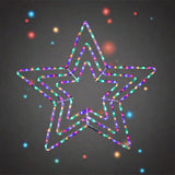 Outdoor Decorations & Lights: LED Ropelight 3-in-1 Star Flash Warm-Cool-Warm - Multicolor