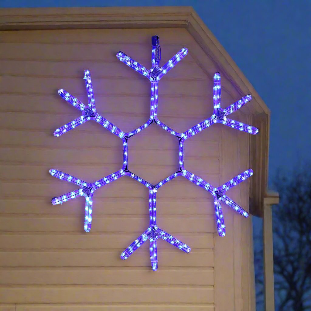 Outdoor Decorations & Lights: LED Ropelight Snowflake Twinkle Cool White