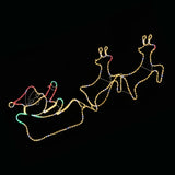 Outdoor Decorations & Lights: LED Ropelight Double Reindeer Sleigh Twinkle Lights