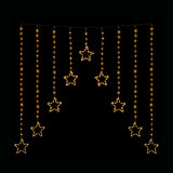 Outdoor Decorations & Lights: LED Wire Star Curtain Gold Lights