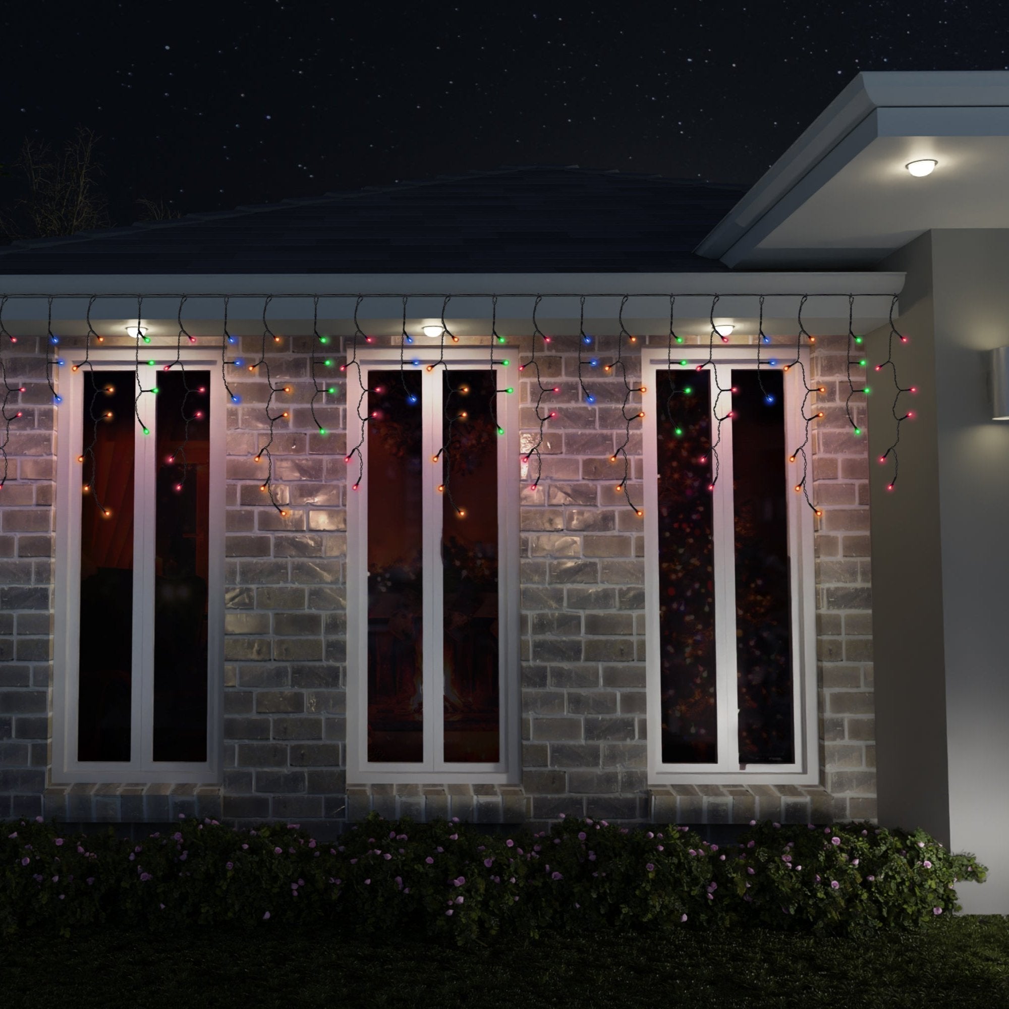 Outdoor Decorations & Lights: Solar 400 LED Icicle Lights available in 3 Colors - Warm White
