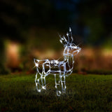 Outdoor Decorations & Lights: Solar LED Standing 3D Reindeer - 60 cm