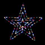 Outdoor Decorations & Lights: Solar LED Tubelight 3D Star Flash Multi