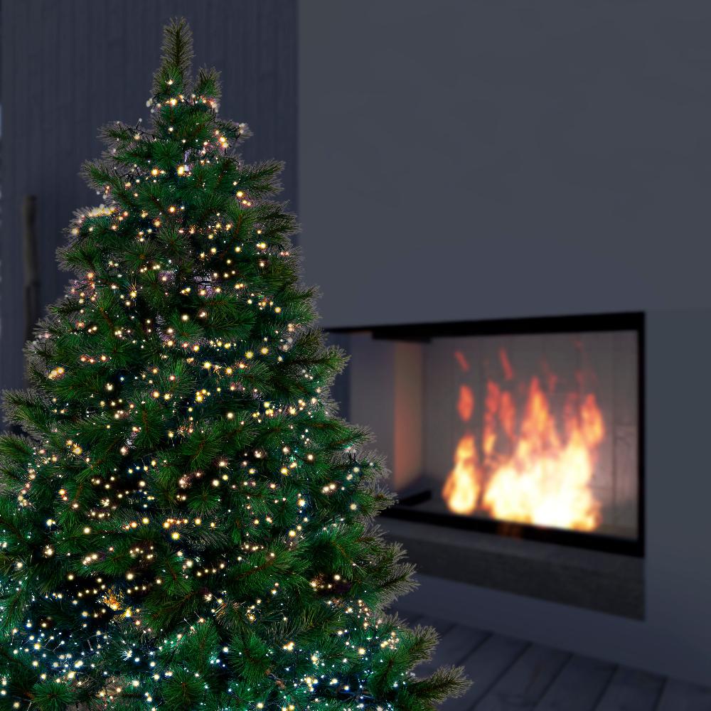 Outdoor Decorations & Lights: 2000 LED Sparkle Tree Lights  50m, available in 2 Colors - Warm White