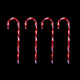Outdoor Decorations & Lights: LED Timer Candy Cane Stakes Battery Operated 4pk 58cm