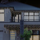 Outdoor Decorations & Lights: 480 LEDs Snowing Icicle Lights  available in 4 Colors - Warm White