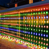 Outdoor Decorations & Lights: LED Curtain Lights 6mx3m 600 Multi-Color