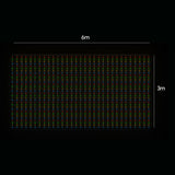 Outdoor Decorations & Lights: LED Curtain Lights 6mx3m 600 Multi-Color