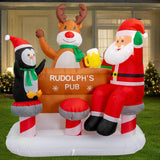 Outdoor Decorations & Lights: Airpower Rudolphs Pub 150cm