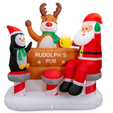 Outdoor Decorations & Lights: Airpower Rudolphs Pub 150cm