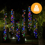 Outdoor Decorations & Lights: Solar 480 LED Cluster Chain Lights available in 2 Colors - Multicolor