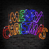 Outdoor Decorations & Lights: LED Merry Christmas Ropelight Rainbow 100cm