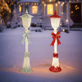 Outdoor Decorations & Lights: LED Glitter Street Lamp 120cm Twinkle available in 2 Colors - Silver