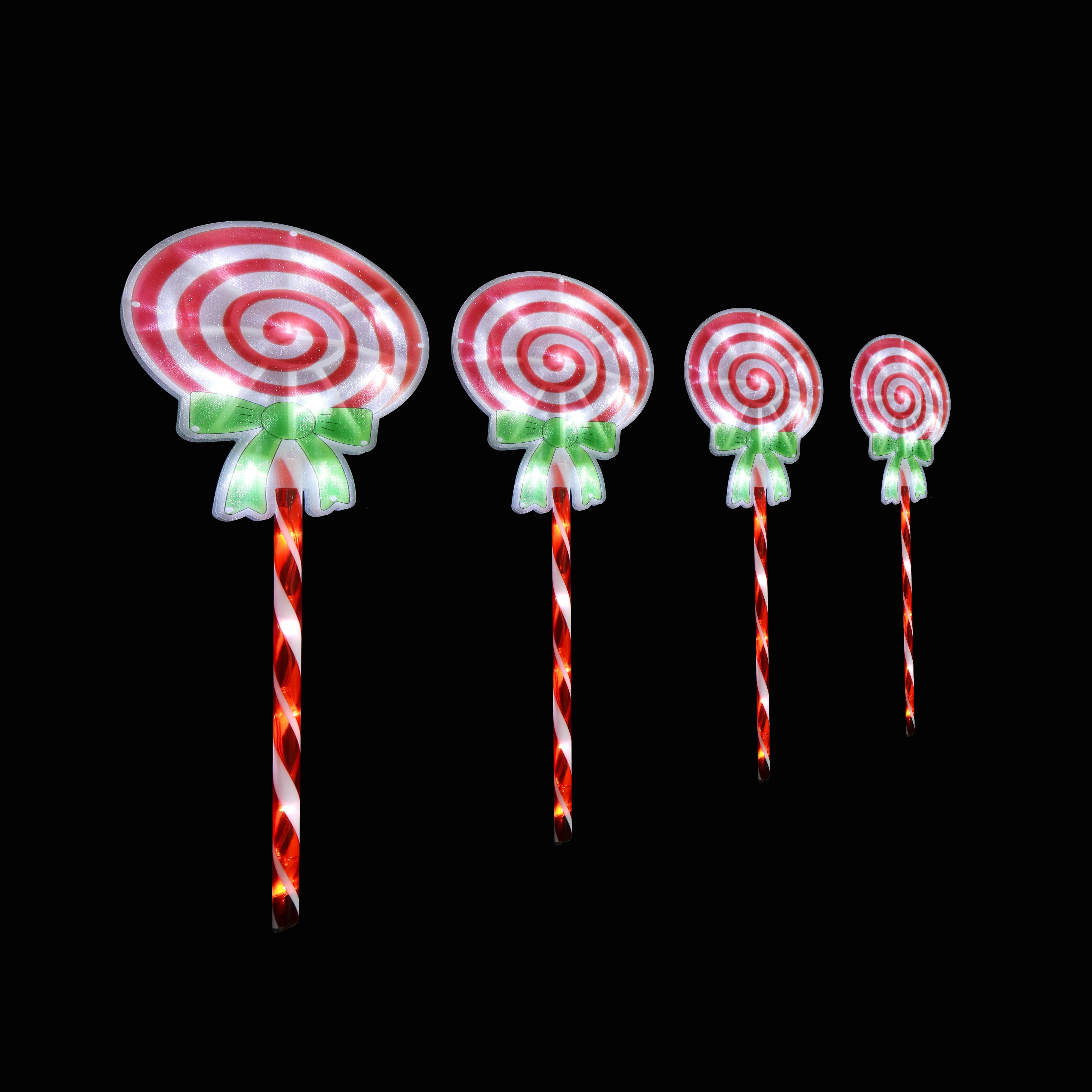 Outdoor Decorations & Lights: LED Candy Lollipop Path Lights 4pk