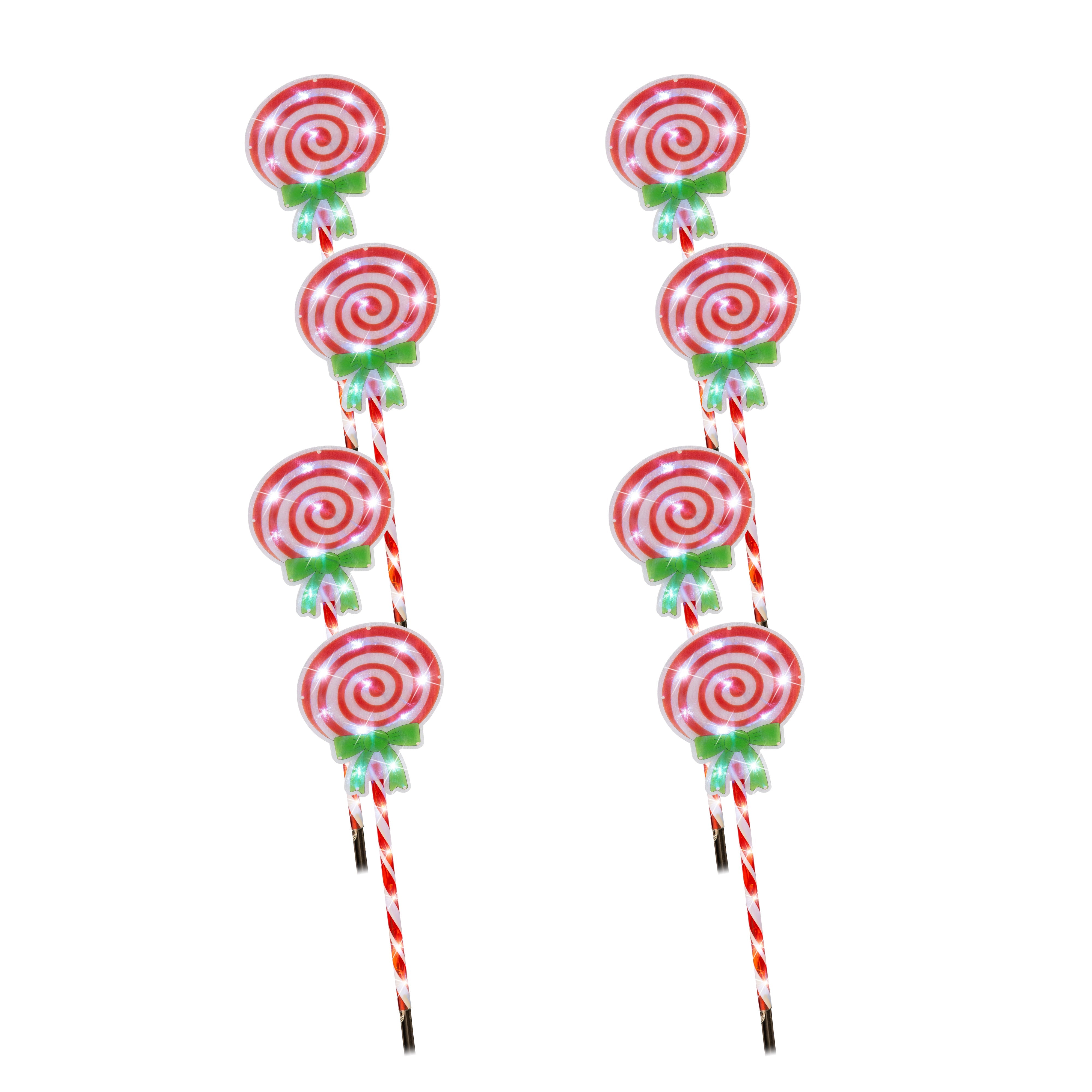 Outdoor Decorations & Lights: LED Candy Lollipop Path Lights 4pk