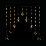 Outdoor Decorations & Lights: LED Snowflakes Curtain Lights avialable in 2 Colors - Cool White