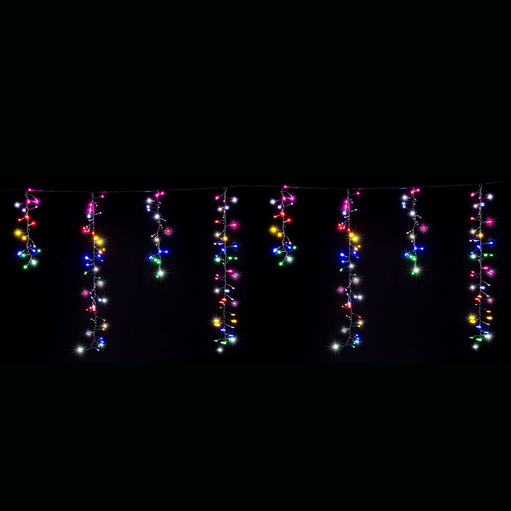Outdoor Decorations & Lights: LED Dancing Cluster Icicles 9m Available in 2 Options - Warm White
