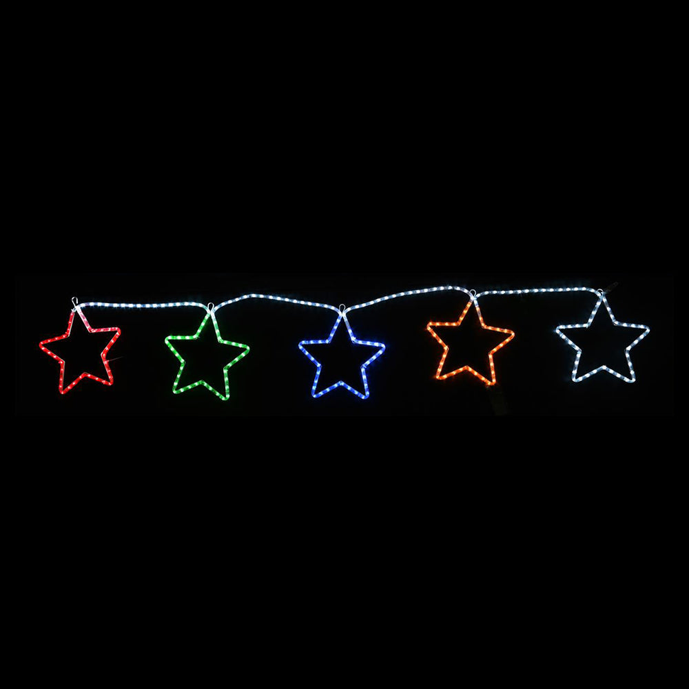 Outdoor Decorations & Lights: LED Ropelight 5 Stars Chain available in 2 Colors - Multicolor