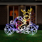 Outdoor Decorations & Lights: LED Ropelight Motorbike Crew Reindeer