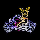 Outdoor Decorations & Lights: LED Ropelight Motorbike Crew Reindeer