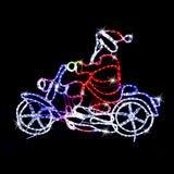 Outdoor Decorations & Lights: LED Ropelight Motorbike Crew Santa