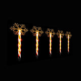 Outdoor Decorations & Lights: LED Candy Path Lights 5pk Santa or Snowflake - Snowflake