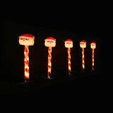 Outdoor Decorations & Lights: LED Candy Path Lights 5pk Santa or Snowflake - Snowflake