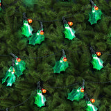 Outdoor Decorations & Lights: 40 Pack LED Holly Lights