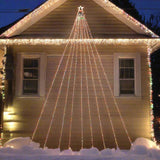 Outdoor Decorations & Lights: Solar Waterfall Strand Lights - Multi Colour