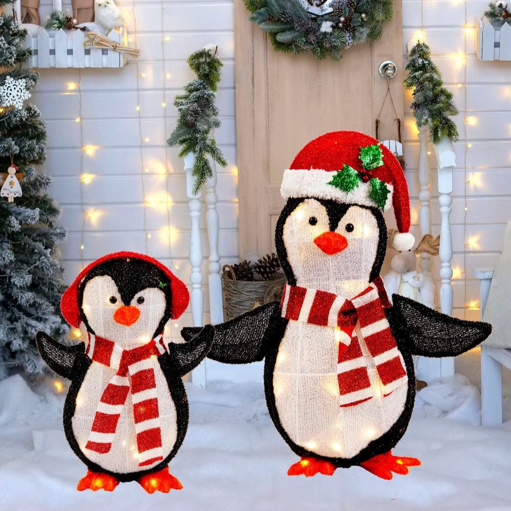 Outdoor Decorations & Lights: LED Mesh Tinsel 3D Light Up Decoration  2 Piece Set