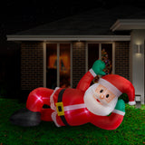 Outdoor Decorations & Lights: Airpower Lying Santa 240cm
