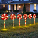 Outdoor Decorations & Lights: Jumbo Lollipop Path Lights 6pk Flash
