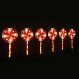 Outdoor Decorations & Lights: Jumbo Lollipop Path Lights 6pk Flash