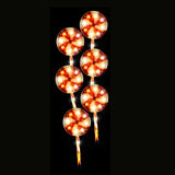 Outdoor Decorations & Lights: Jumbo Lollipop Path Lights 6pk Flash