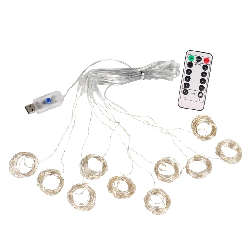 Christmas Wreaths & Garlands: Christmas Lights Curtain Garland