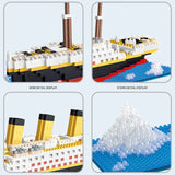 Building Toys: NNEOBA Titanic Ship Toy with LED Light