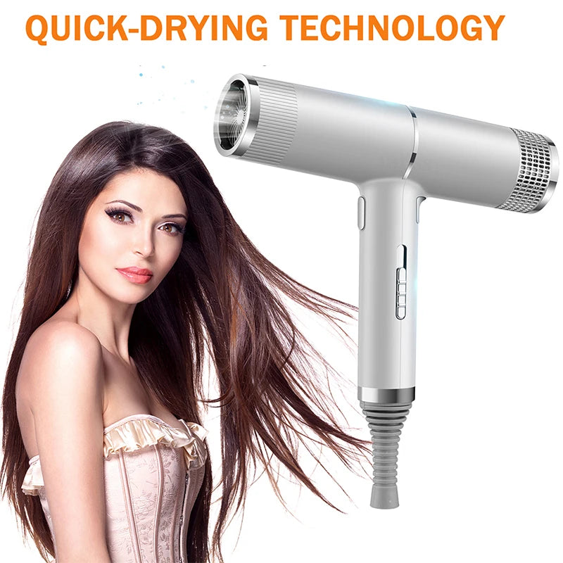 Hair Styling Products: NNEOBA Strong Wind Hair Dryer with Blue Light & Anion Technology