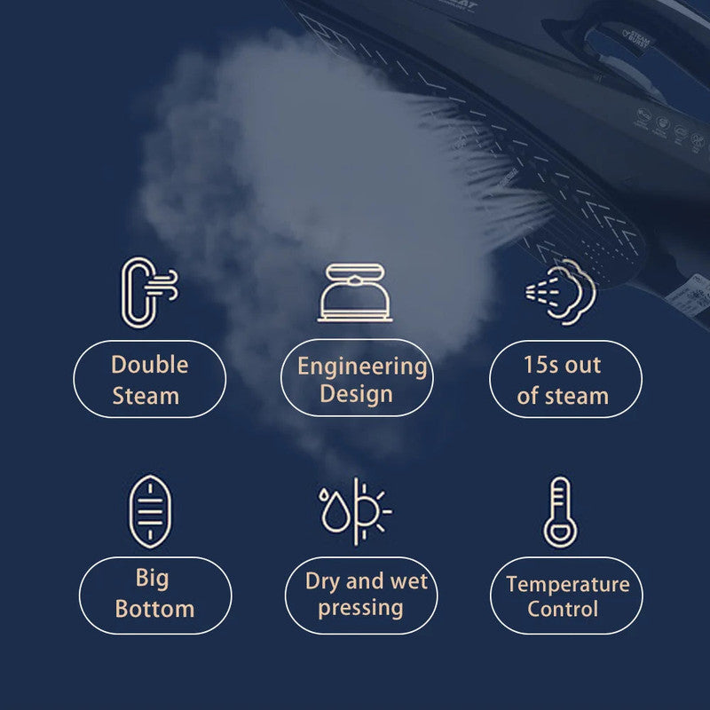 Irons & Ironing Systems: 2200W Professional Steam Iron with Ceramic Soleplate